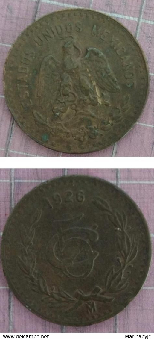 SP) 1926 MEXICO, EAGLE, MEXICAN UNITED STATES, 5 CENTAVOS COIN - Andere - Amerika