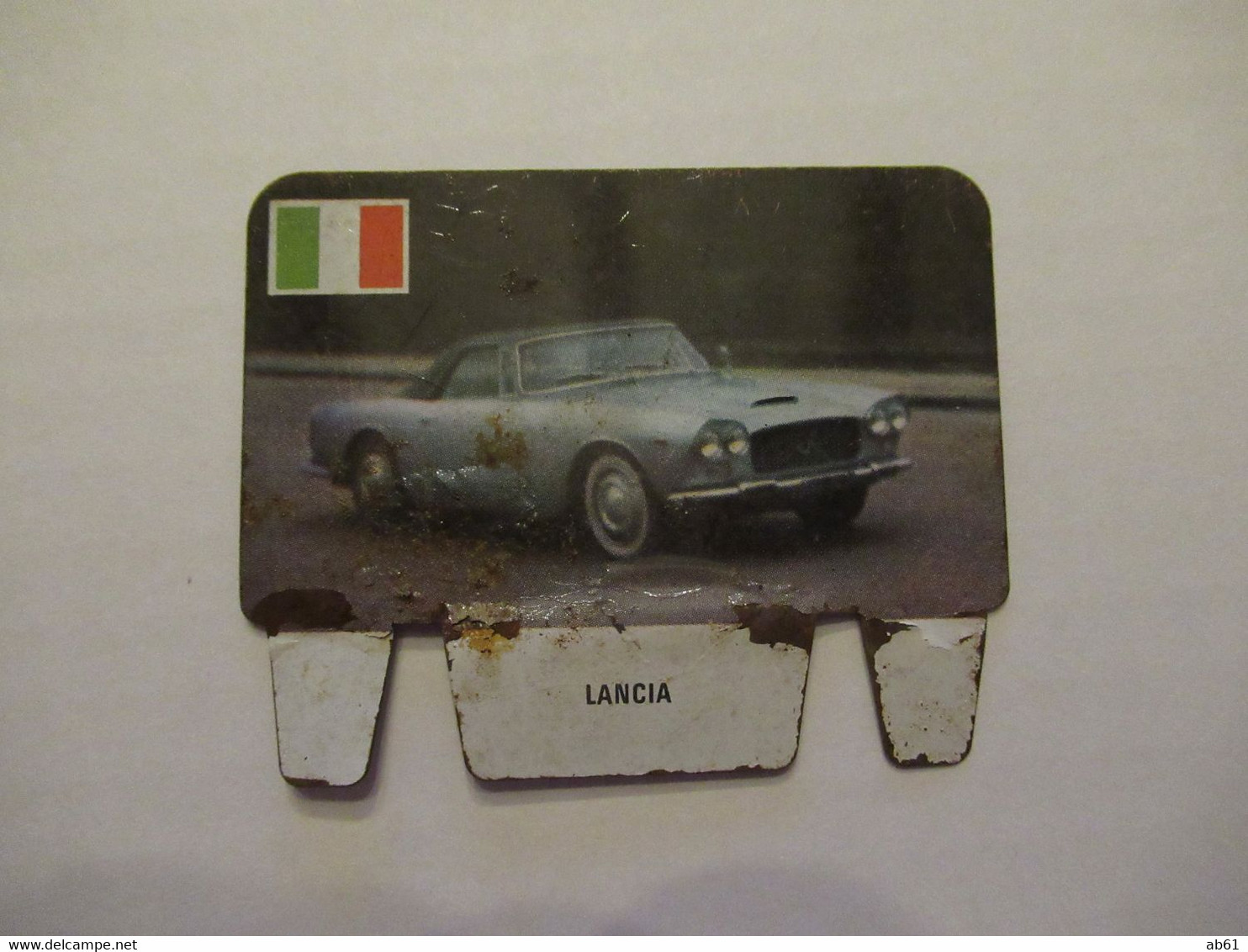 Plaque Métal Publcitaire Lessive Crio ( Collection De 30 Voitures Grand Prix Auto ' Lancia  ' Italie - Automobil
