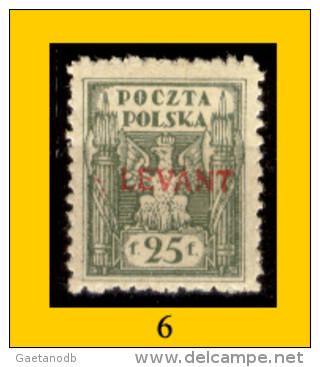 Levante-Polacco-01 - 1919 - Y&T: n. 1, 2, 3, 4, 5, 6, 7, (+) - Privi di difetti occulti - A scelta.