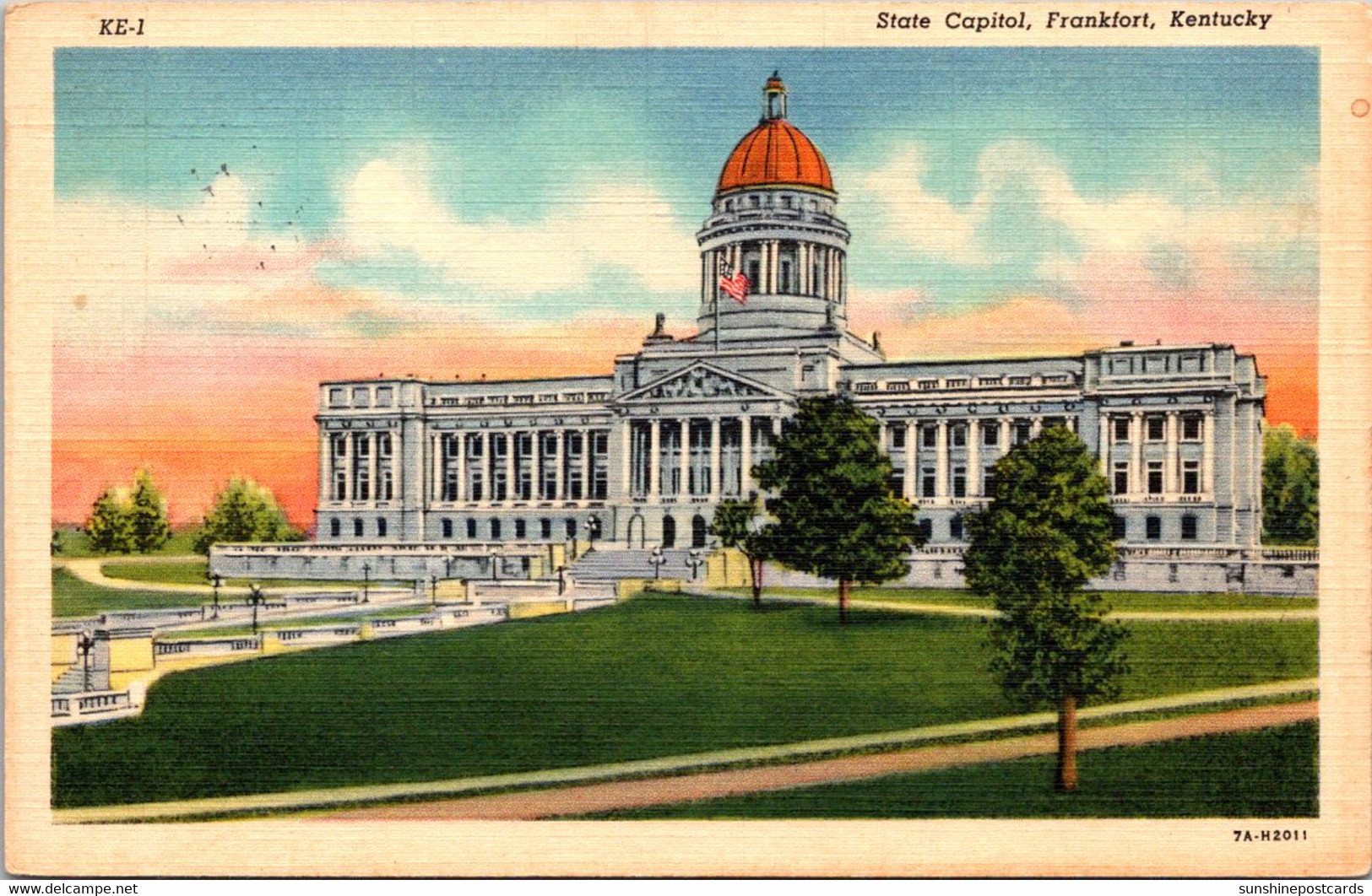 Kentucky Frankfort State Capitol Building Curteich - Frankfort