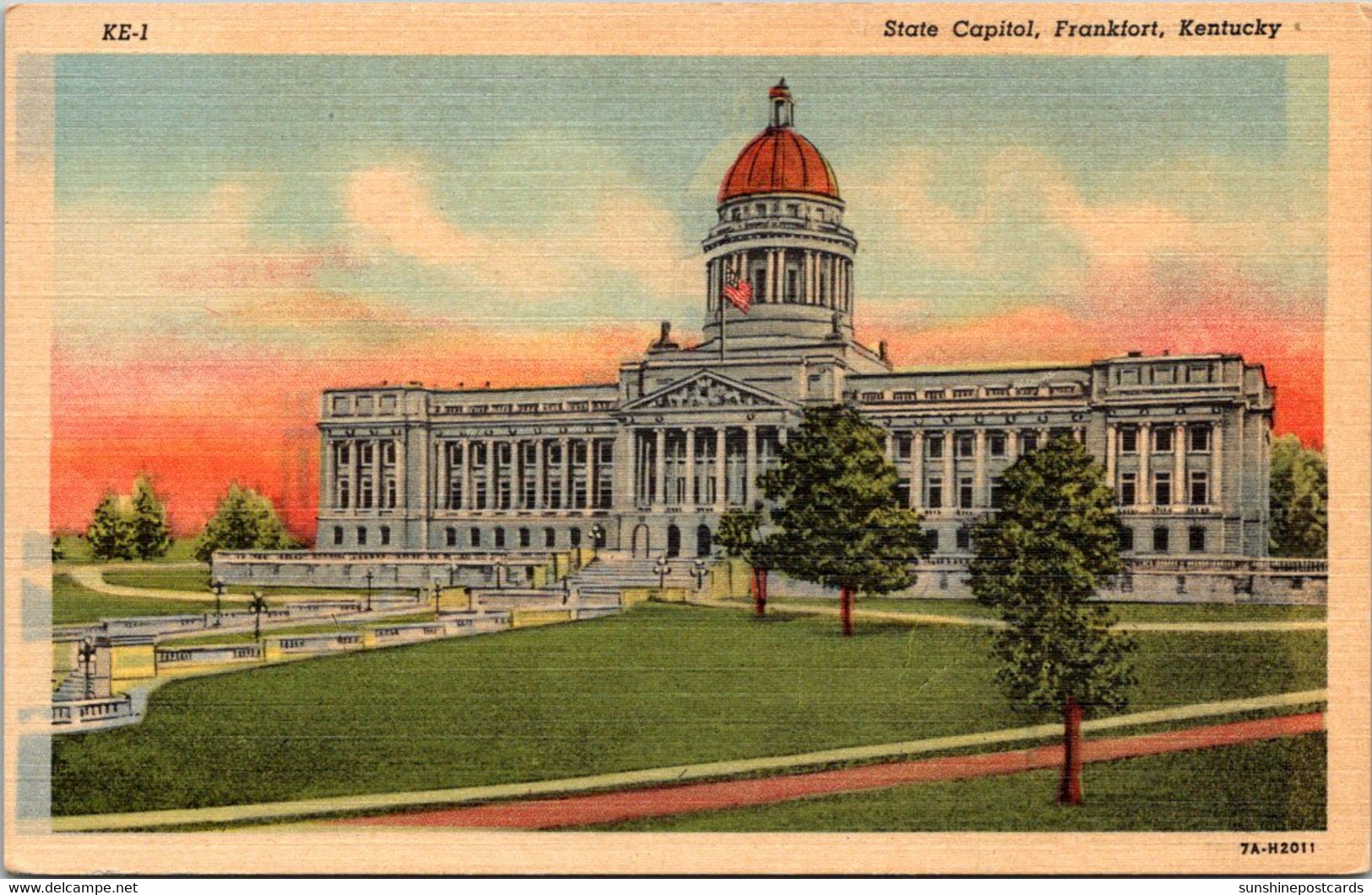 Kentucky Frankfort State Capitol Building Curteich - Frankfort