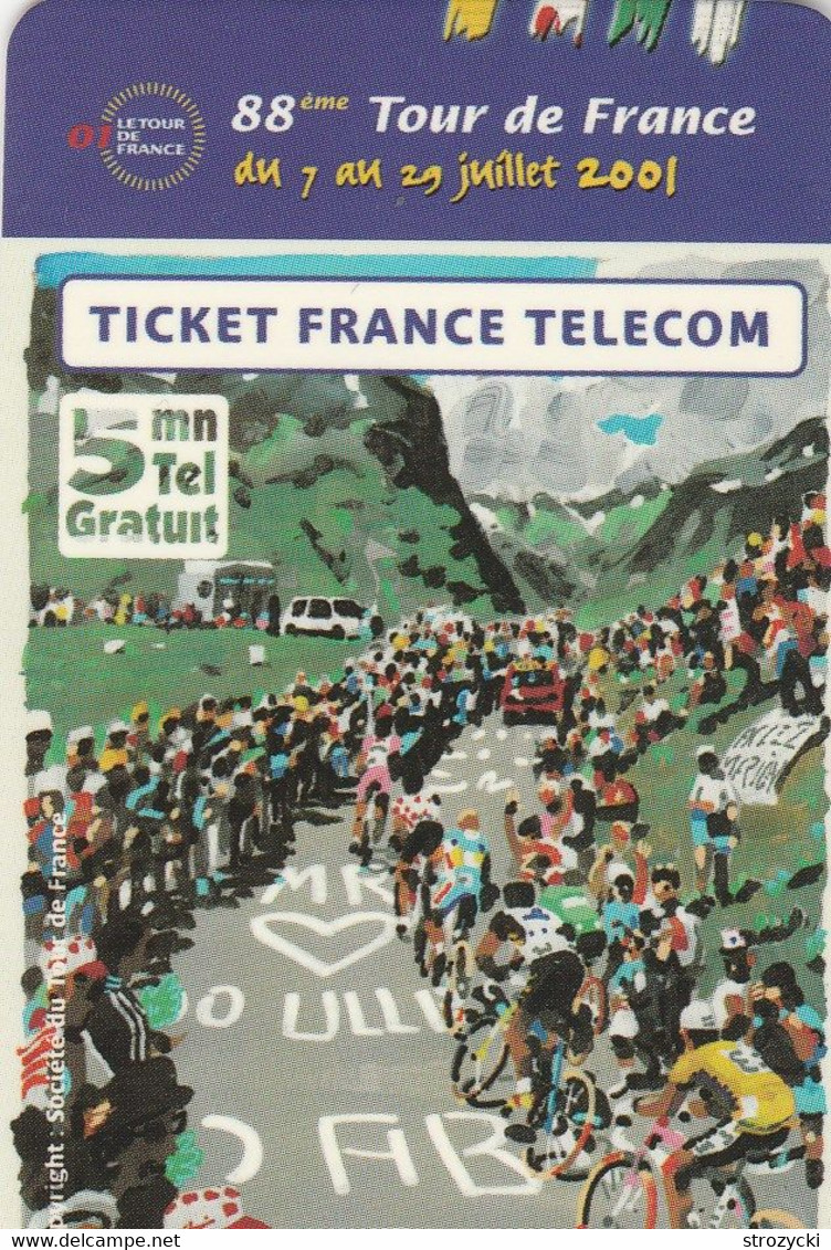 France -  Cycling - 88 Tour De France 2001 - Tickets FT