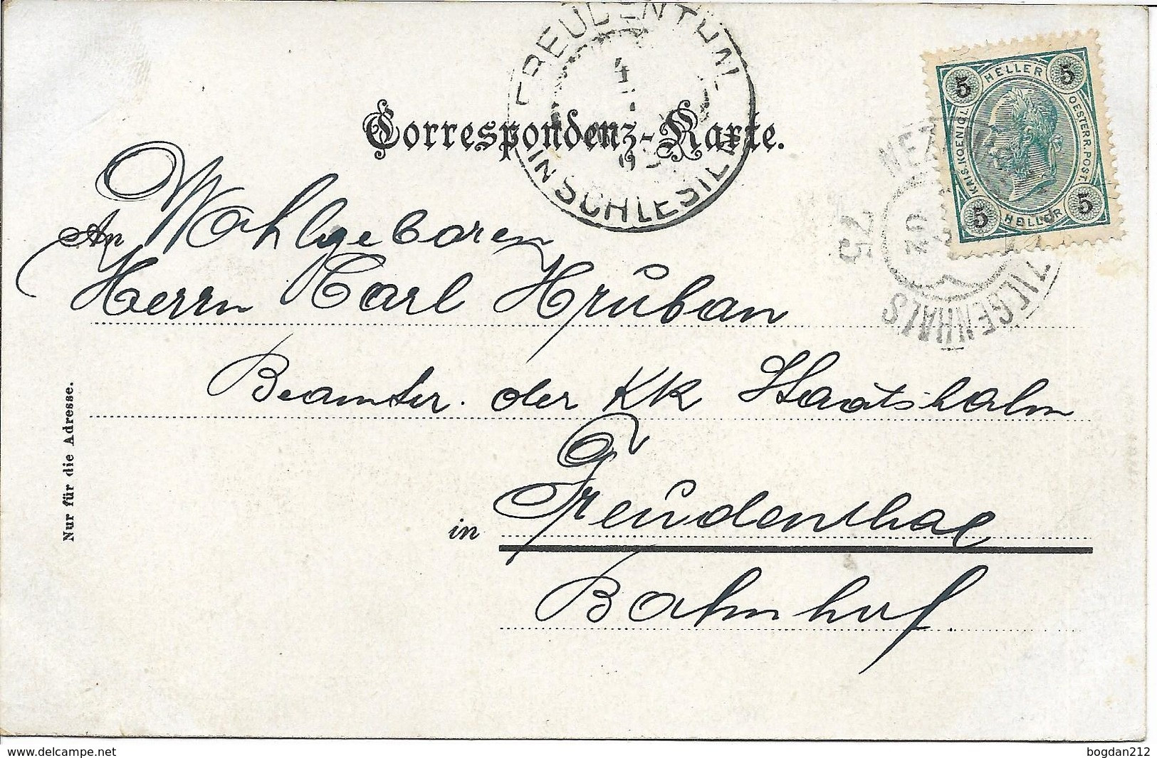 1902 - BRANNA  Goldenstein  Okres SUMPERK , Gute Zustand, 2 Scan - Czech Republic