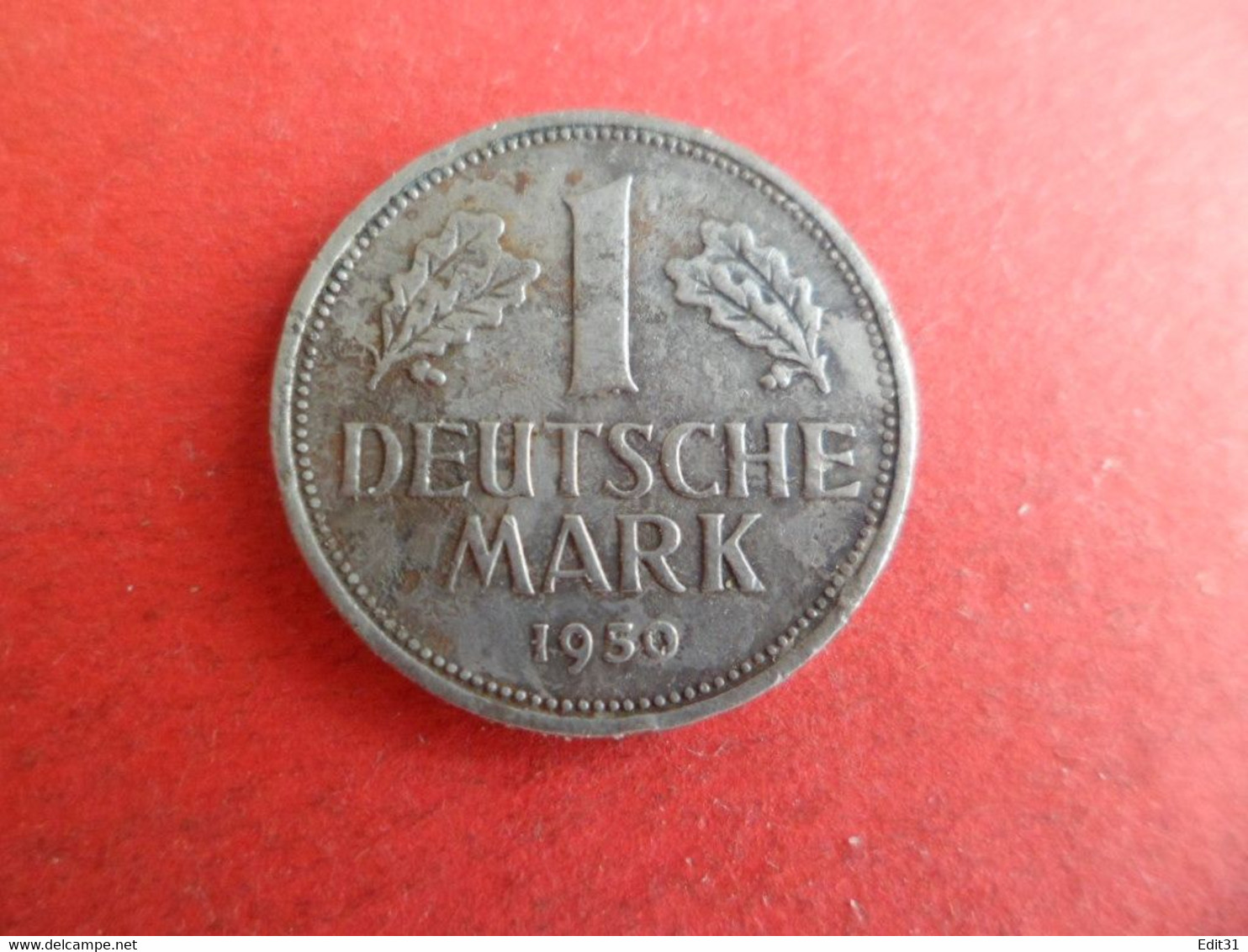 Pièce Monnaie 1 Deutsch Mark 1950 - Allemagne - 1 Marco
