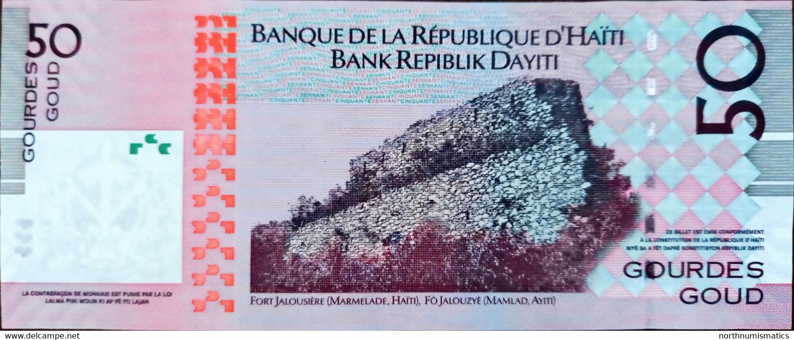 Haiti 50 Gourdes 2014 Z Replacement Unc - Haïti