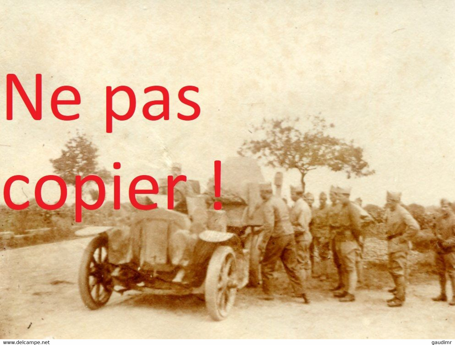 PETITE PHOTO FRANCAISE - AUTO CANON CONTRE AVIONS A COMPIEGNE OISE - GUERRE 1914 1918 - 1914-18