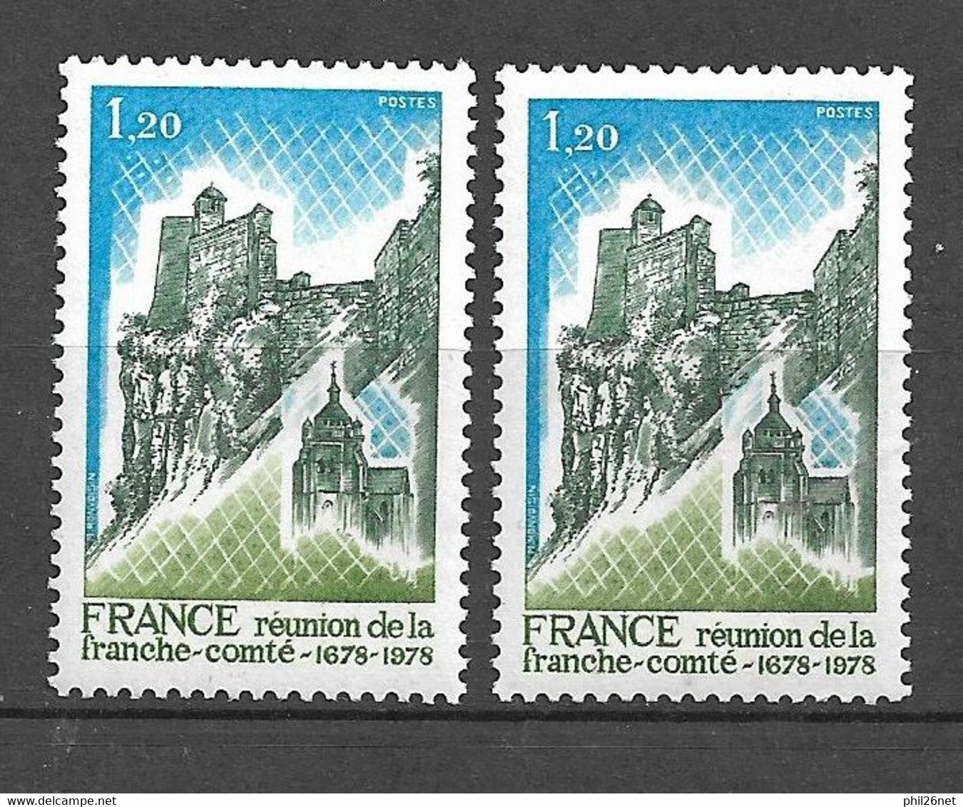 France  N° 2015 Et 2015a Gomme Tropicale   Neufs   * * TB = MNH VF   - Nuovi