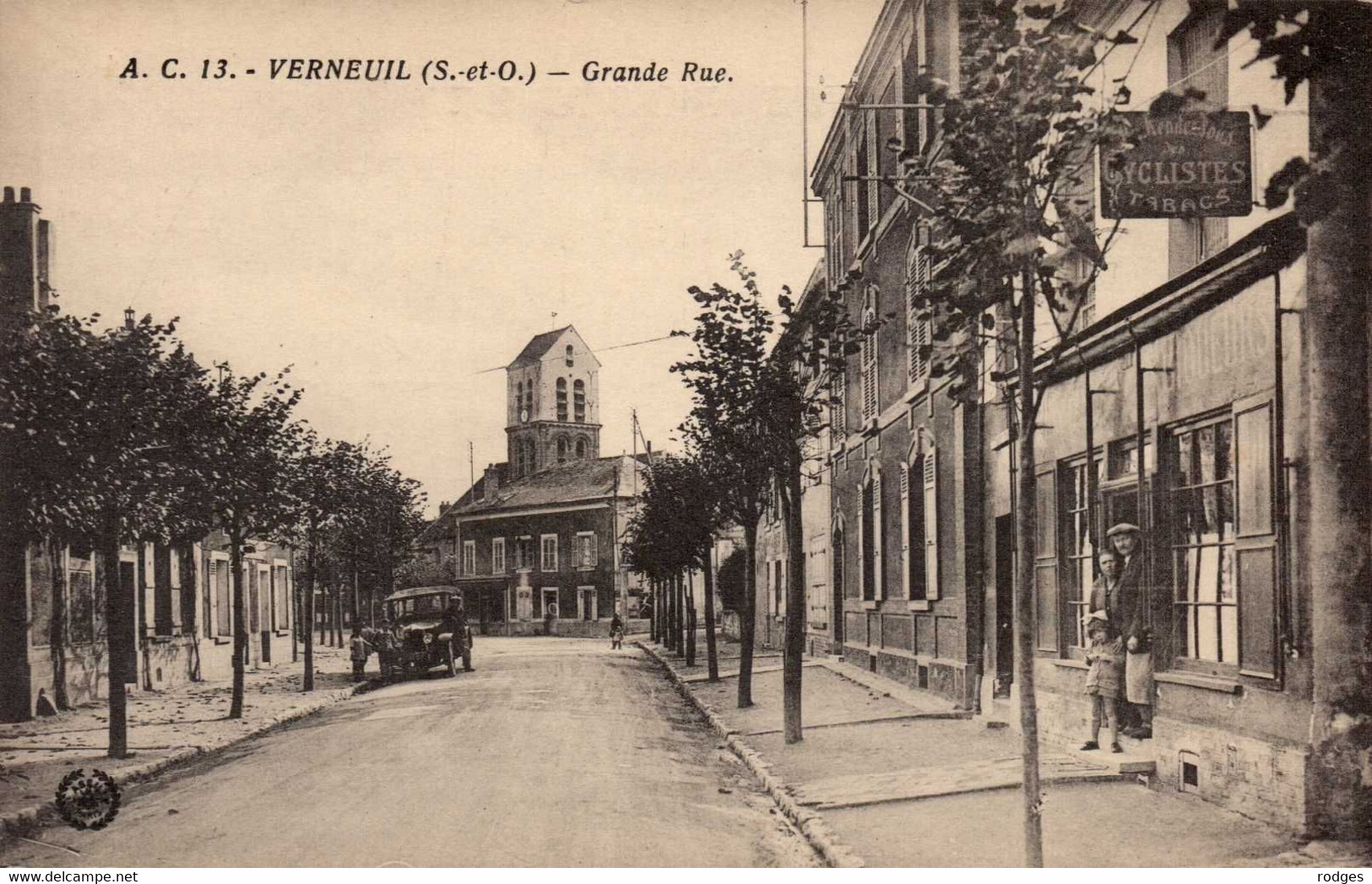 Dep 78 , Cpa VERNEUIL , Grande Rue , A.C. 13  (409,Val) - Verneuil Sur Seine
