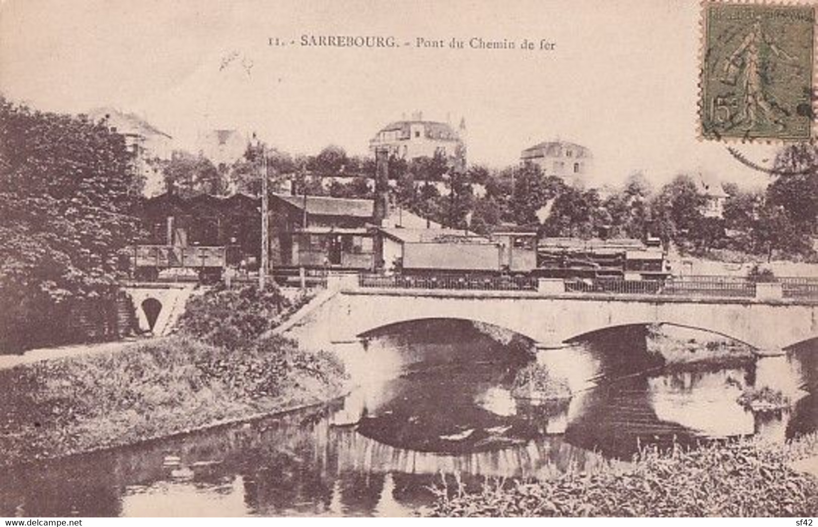 SARREBOURG                          PONT DU CHEMIN DE FER                 PASSAGE DU TRAIN EN GP - Sarrebourg