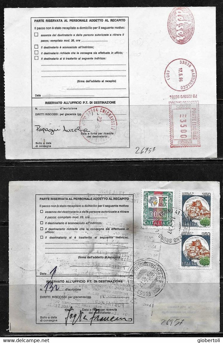 Italia/Italy/Italie: Lotto Di 6 Documenti Postali, Lot Of 6 Postal Documents. Loto Di 6 Documents Postaux - Lotti E Collezioni