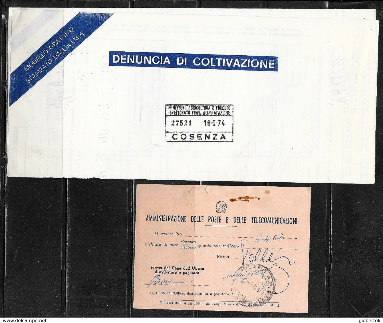 Italia/Italy/Italie: Lotto Di 6 Documenti Postali, Lot Of 6 Postal Documents. Loto Di 6 Documents Postaux - Lotti E Collezioni