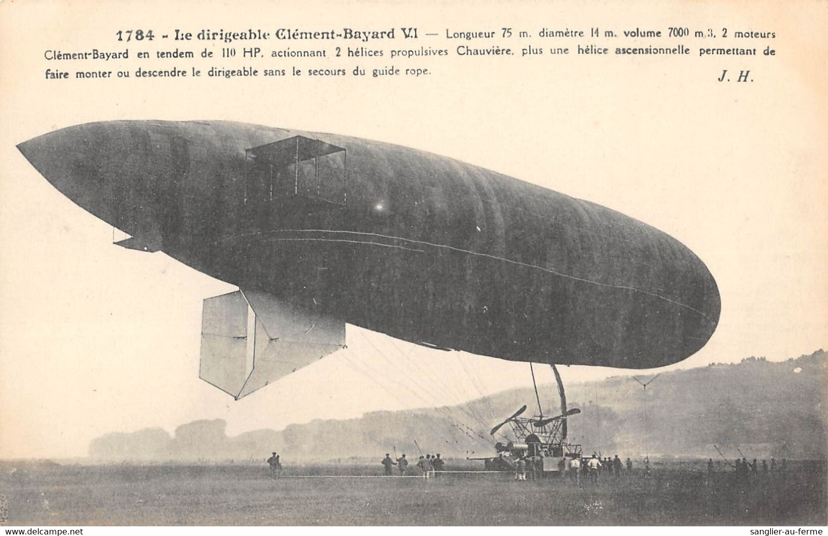 CPA AVIATION LE DIRIGEABLE CLEMENT BAYARD VI - Zeppeline