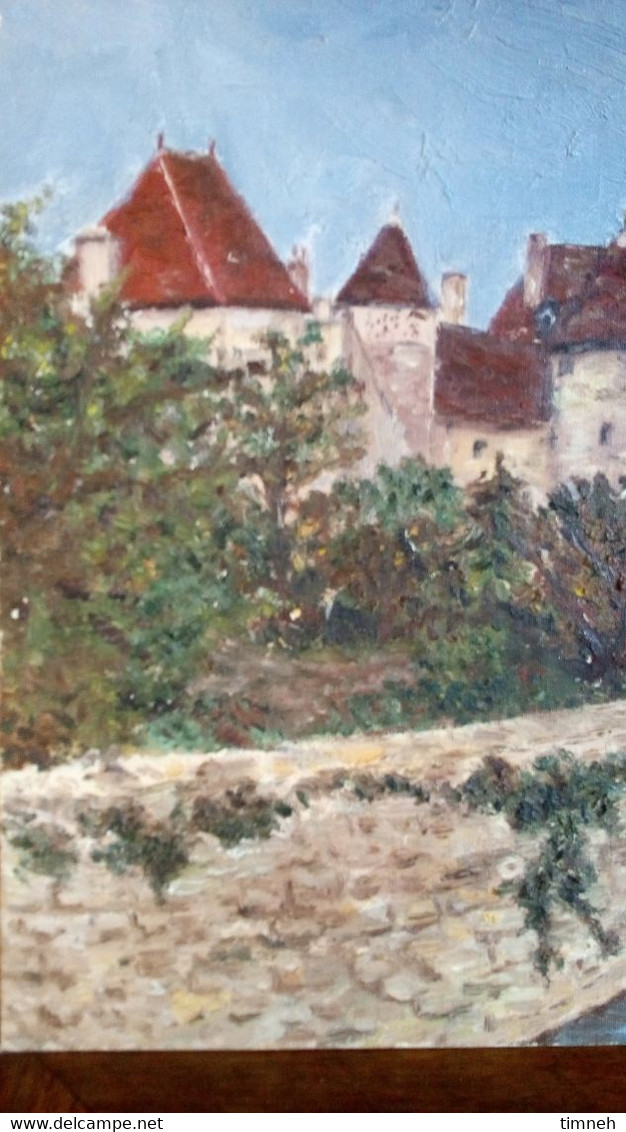 CORBIGNY - ABBAYE SAINT LEONARD - signé - 1924 - 46cmx33cm - HUILE toile & carton sans cadre ENCADREMENT GUYONNET NEVERS