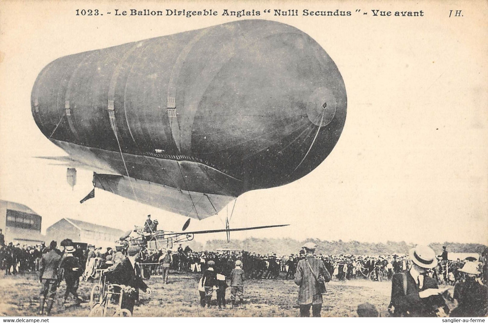 CPA AVIATION LE BALLON DIRIGEABLE ANGLAIS NULLI SECUNDUS VUE AVANT - Zeppeline