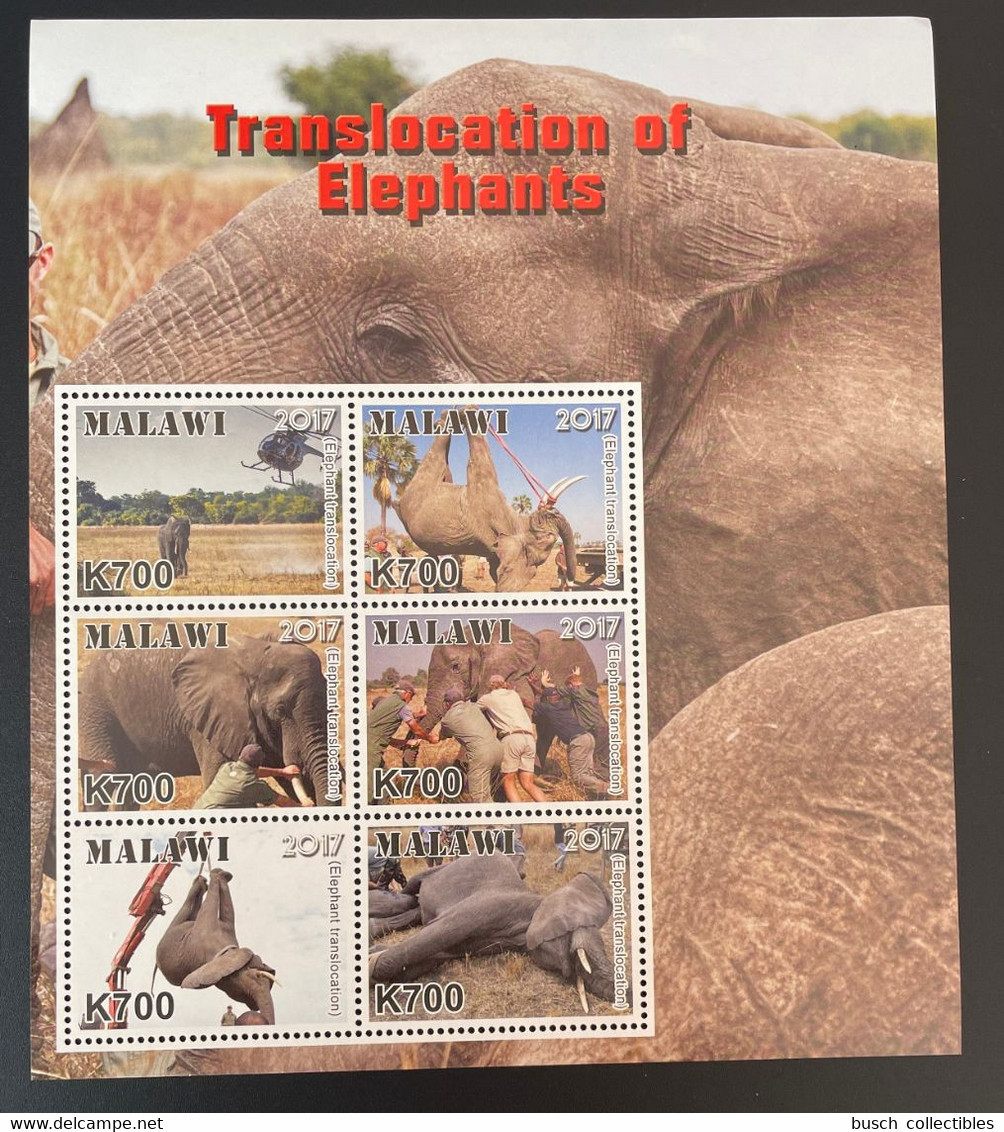Malawi 2017 / 2018 Mi. 998 - 1003 Translocation Of Elephants Elefanten Faune Fauna MNH** - Malawi (1964-...)