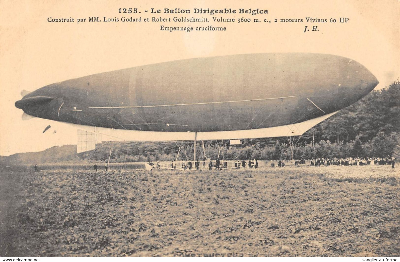 CPA AVIATION LE BALLON DIRIGEABLE BELGICA CONSTRUIT PAR MONSIEUR LOUIS GODART ET ROBERT GOLDSCHMITT - Zeppeline