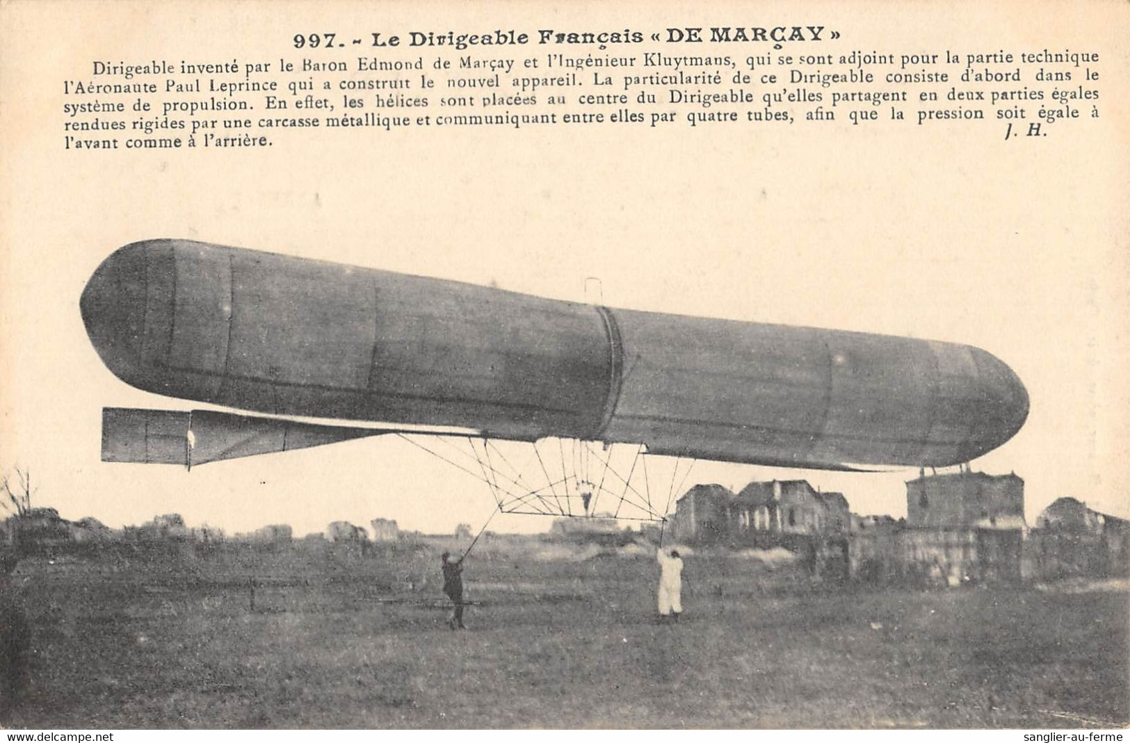 CPA AVIATION LE DIRIGEABLE FRANCAIS DE MARCAY - Zeppeline