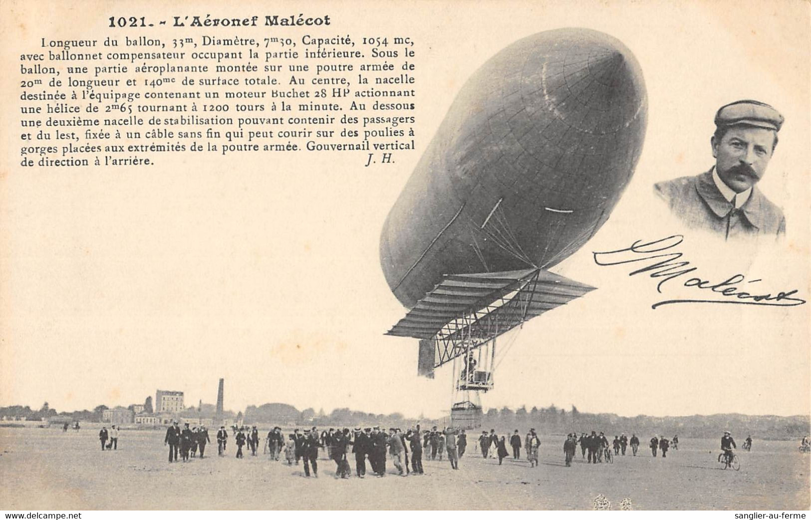 CPA AVIATION L'AERONEF MALECOT - Zeppeline