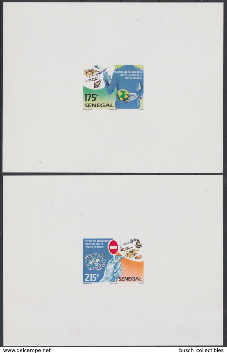 Sénégal 1996 Mi. 1437 - 1438 Epreuve De Luxe Proof UN United Nations Contre Abus Et Trafic Drogue Drugs Drogen ONU UNO - Drogue