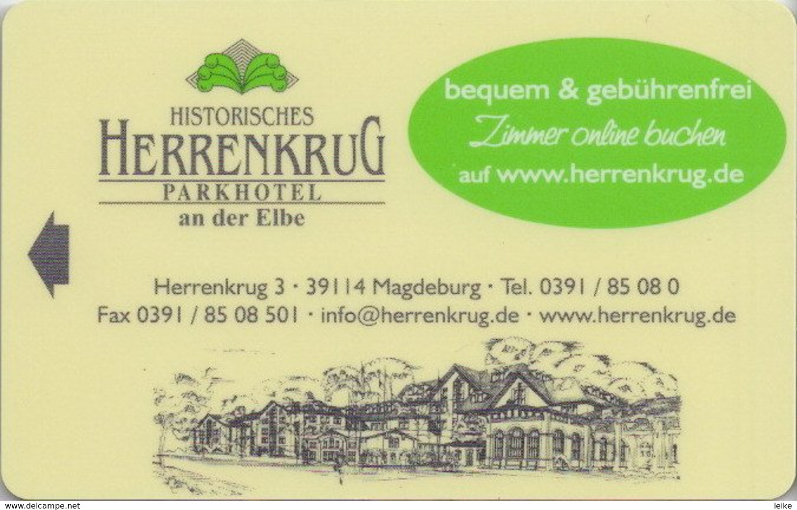 Herrenkrug-Parkhotel-Magdeburg[1512] - Hotelkarte, Hotel Key Card, Roomkey - Cartes D'hotel