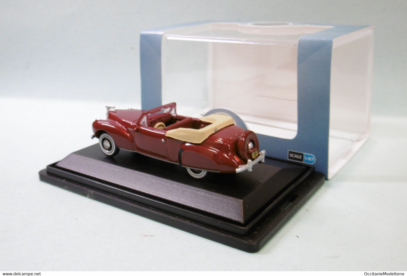 Oxford - LINCOLN CONTINENTAL Convertible 1941 Bordeaux Voiture US Neuf HO 1/87 - Road Vehicles