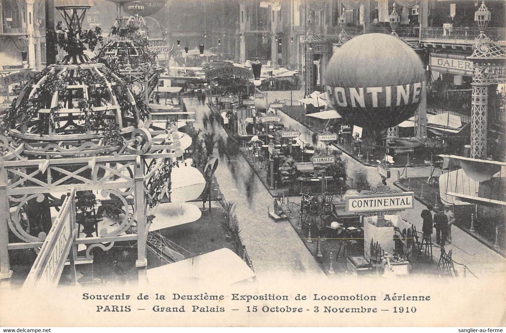 CPA AVIATION PARIS SOUVENIR DE LA 2e EXPOSITION DE LOCOMOTION AERIENNE 15 OCT 3 NOV 910 - ....-1914: Précurseurs