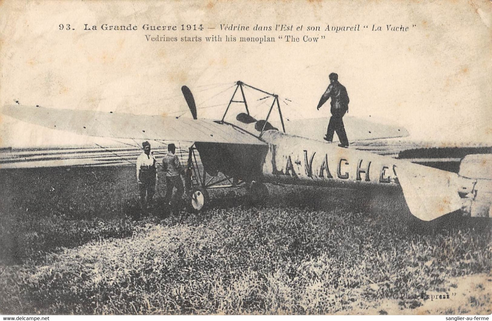 CPA AVIATION VEDRINES DANS L'EST ET SON APPAREIL LA VACHE - ....-1914: Précurseurs