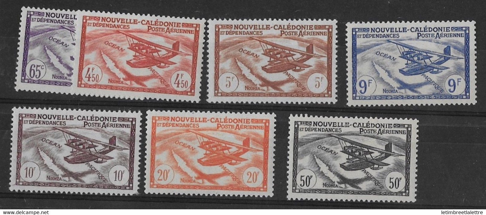 ⭐ Nouvelle Calédonie - Poste Aérienne - YT N° 39 à 45 ** - Neuf Sans Charnière - 1942 / 1943 ⭐ - Nuevos