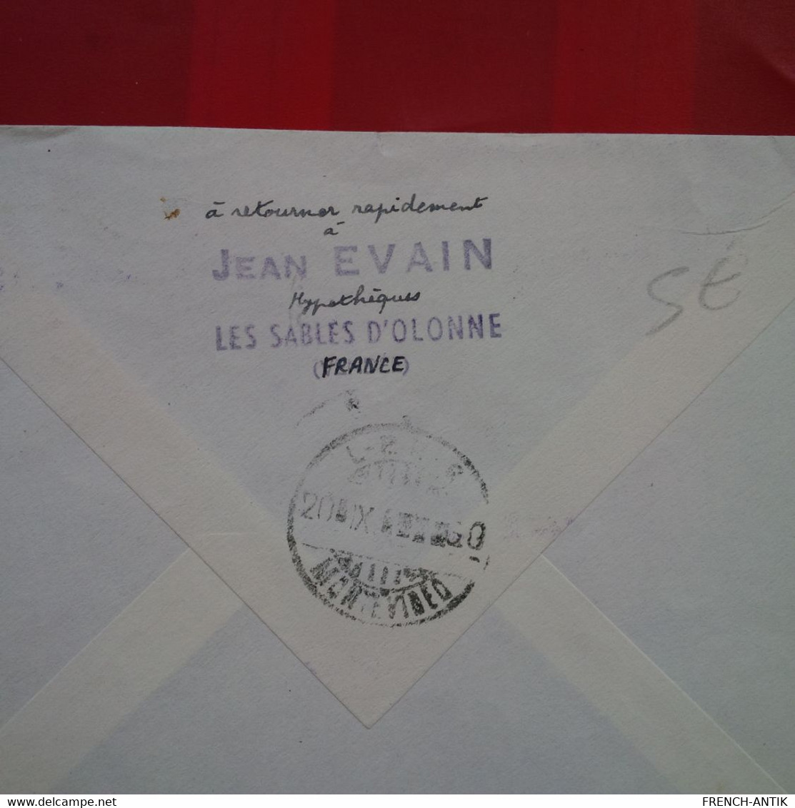 LETTRE PREMIERE LIAISON PARIS BUENOS AIRES PAR AIR FRANCE 1960 CACHET PARIS MONTEVIDEO - Lettres & Documents