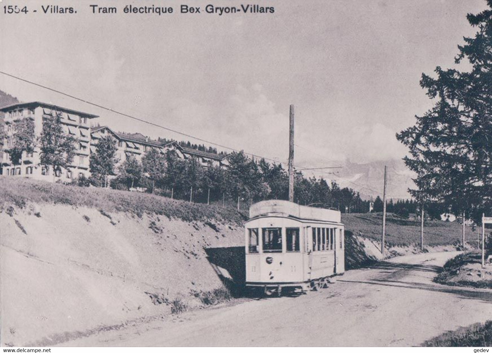 Chemin De Fer Suisse Bex-Villars-Bretaye, Tram à Villars, Photo Retirage, BVA BVB 159.10 - Villars-les-Moines
