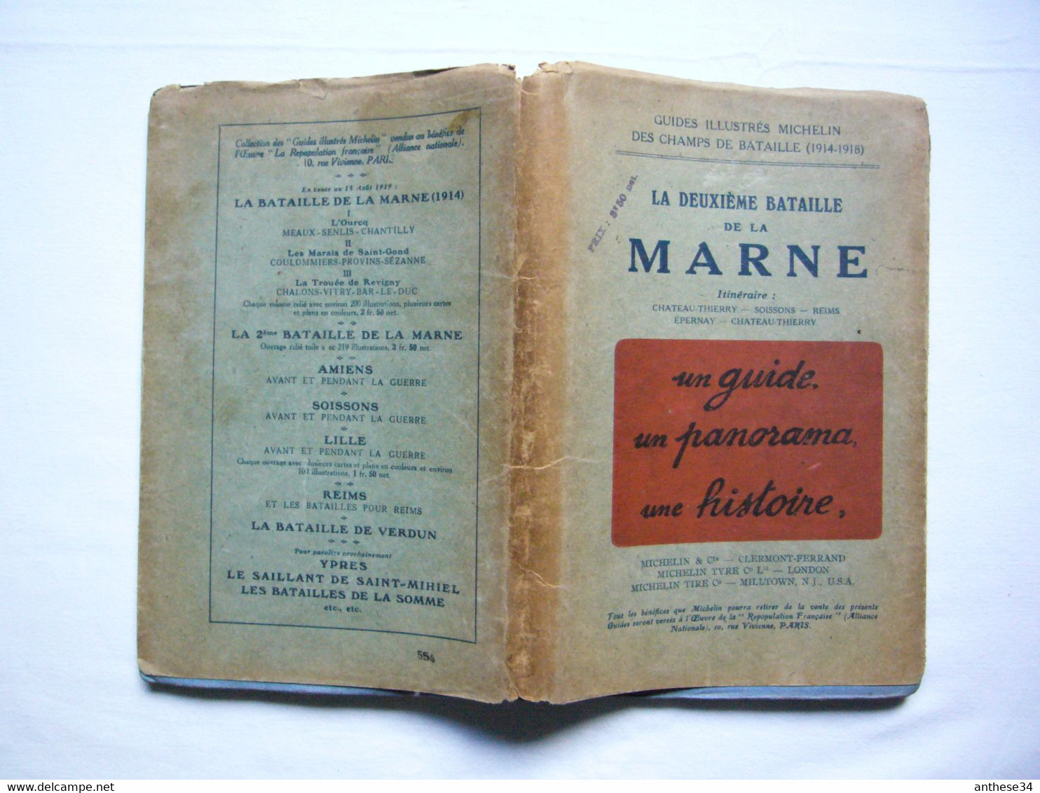 Guide Michelin Illustré Champs De Bataille 14/18 La 2ème Bataille De La Marne 150 Pages - Unclassified