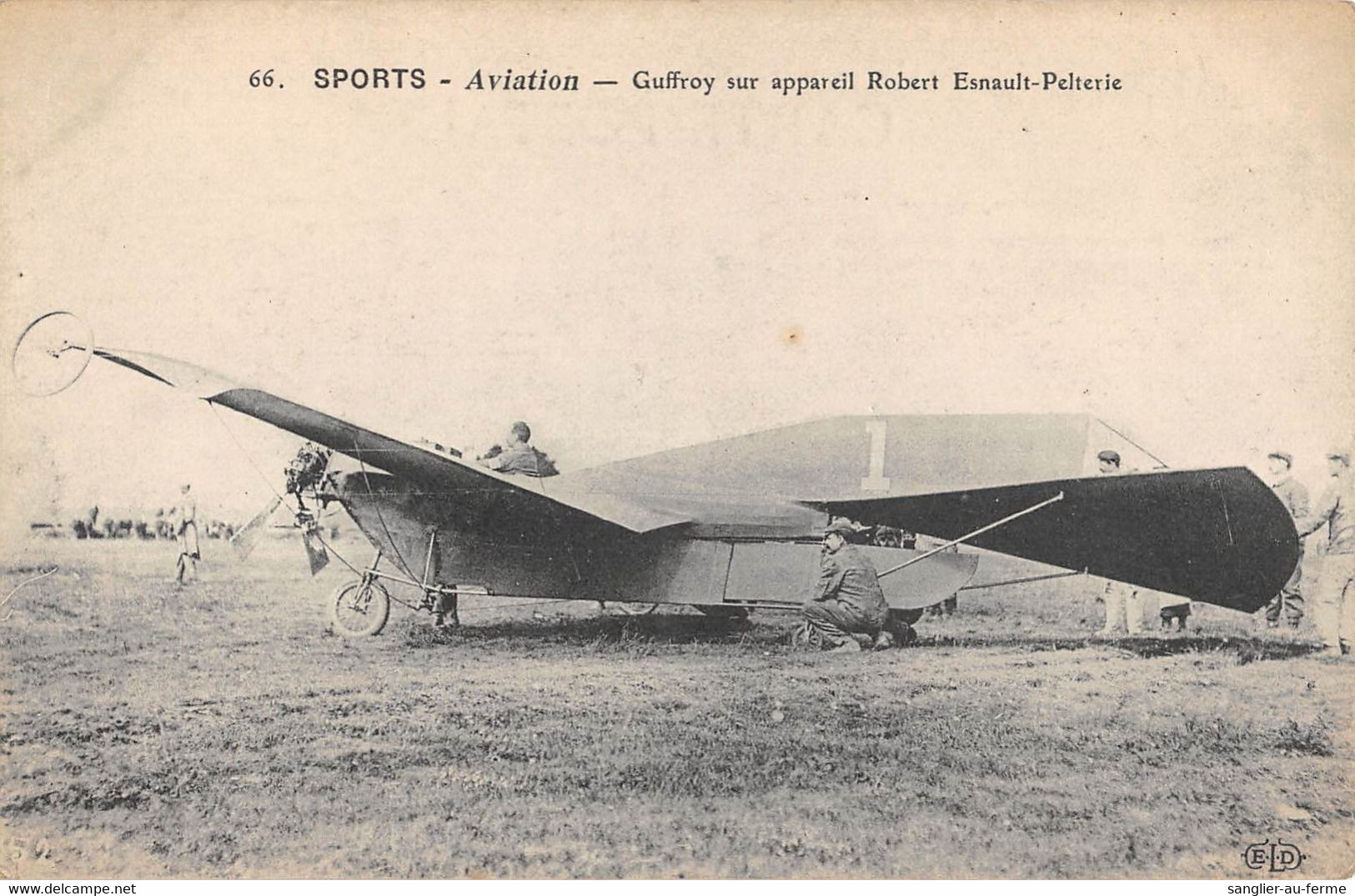CPA AVIATION SPORTS AVIATION GUFFROY SUR APPAREIL ROBERT ESNAULT PELTERIE - ....-1914: Précurseurs
