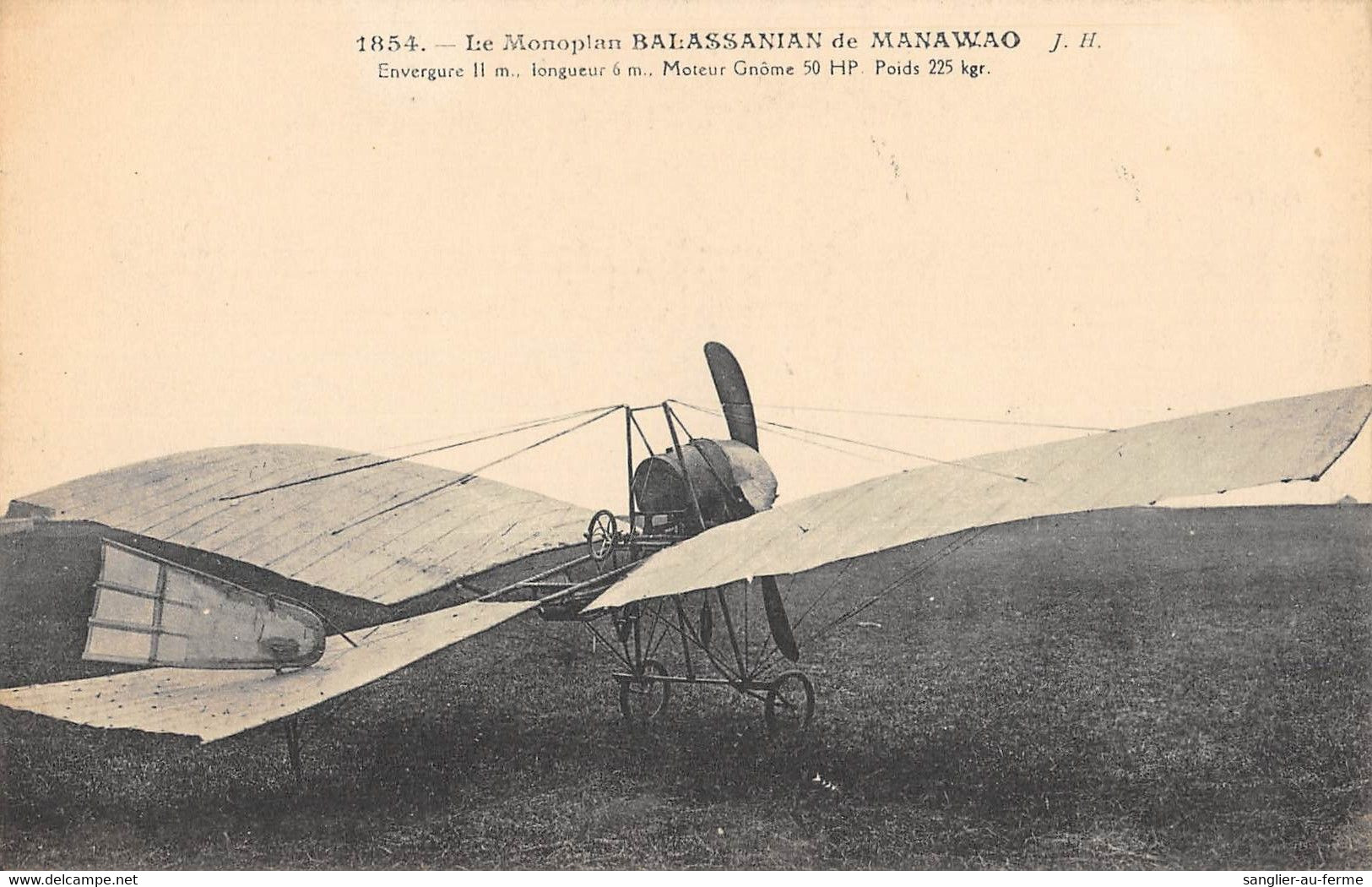 CPA AVIATION LE MONOPLAN BALASSANIAN DE MANAWAO - ....-1914: Precursors