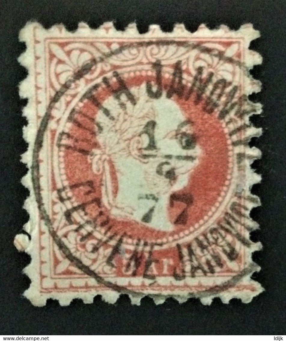 1867 Kaiser Franz Joseph 5 Kr. Sauber Zentrisch Stempel CERVENE JANOWITZ CERVENE JANOVICE 16-4-77 - ...-1918 Voorfilatelie