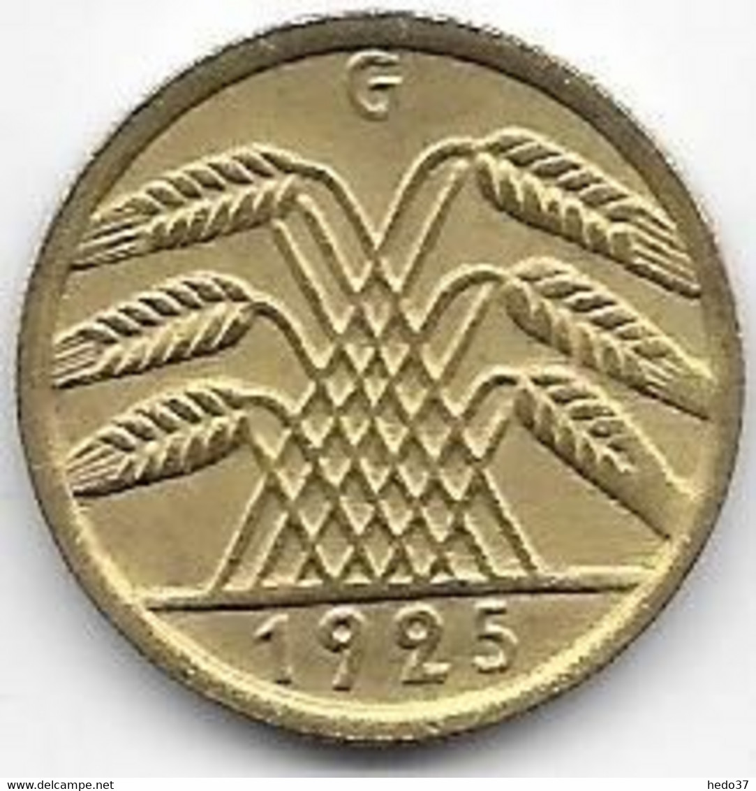 Allemagne - 5 Reichpfennig 1925 G - 5 Rentenpfennig & 5 Reichspfennig