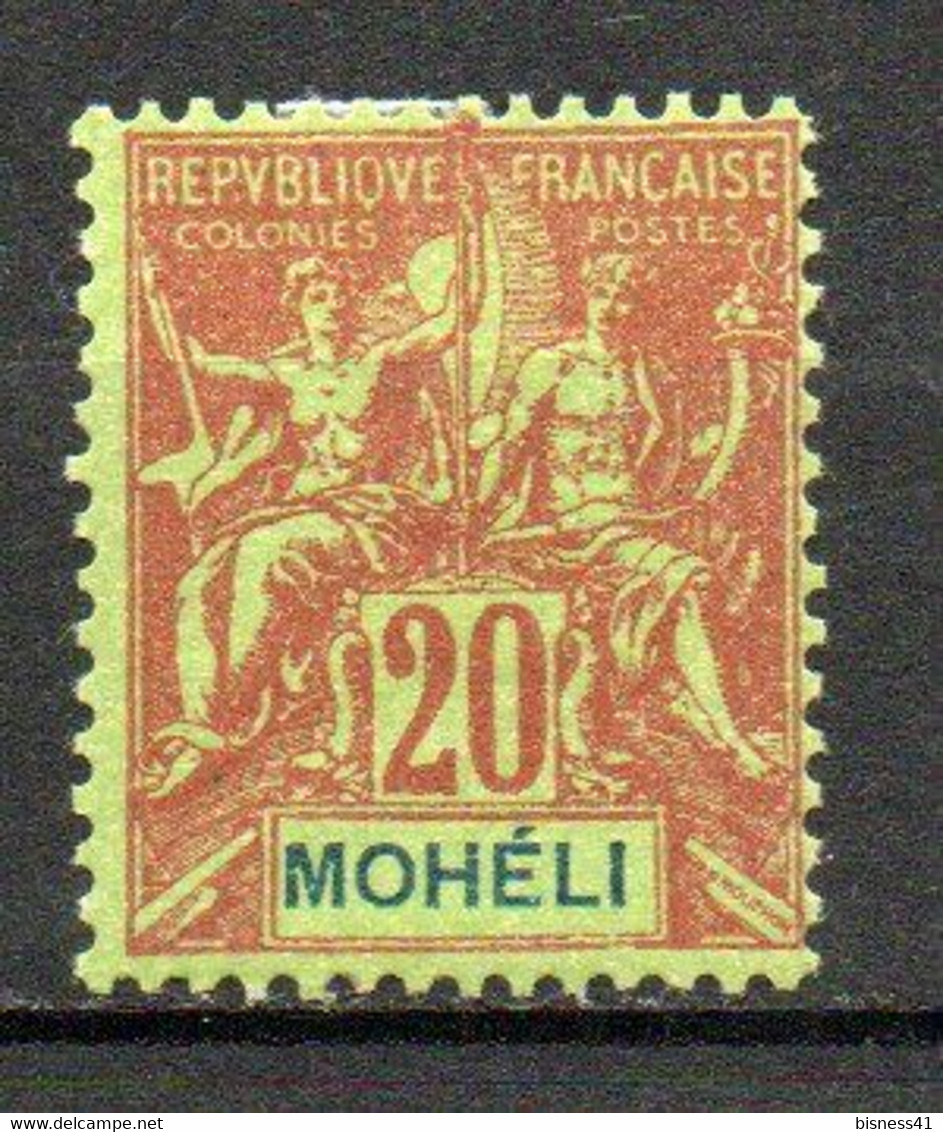 Col24 Colonies Mohéli N° 6 Neuf X MH  Cote 16,00 € - Unused Stamps