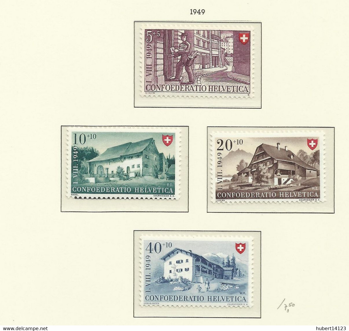 SUISSE 1949 N° 471 à 473 474 à 476 493 à 496 477 à 480 MNH Neuf Sans Charnière 481 à 492 Oblitérés - Altri & Non Classificati