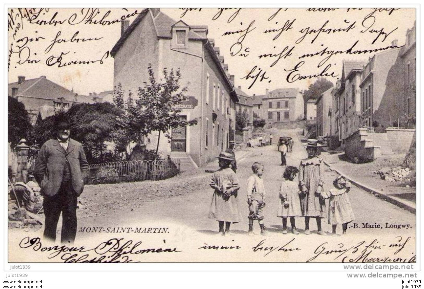 HABERGY ..-- MONT SAINT MARTIN ..-- EN LUXO !!!!  1903 Vers HABERGY ( Melle Philomène AGNES ) . Voir Verso Recto . - Musson