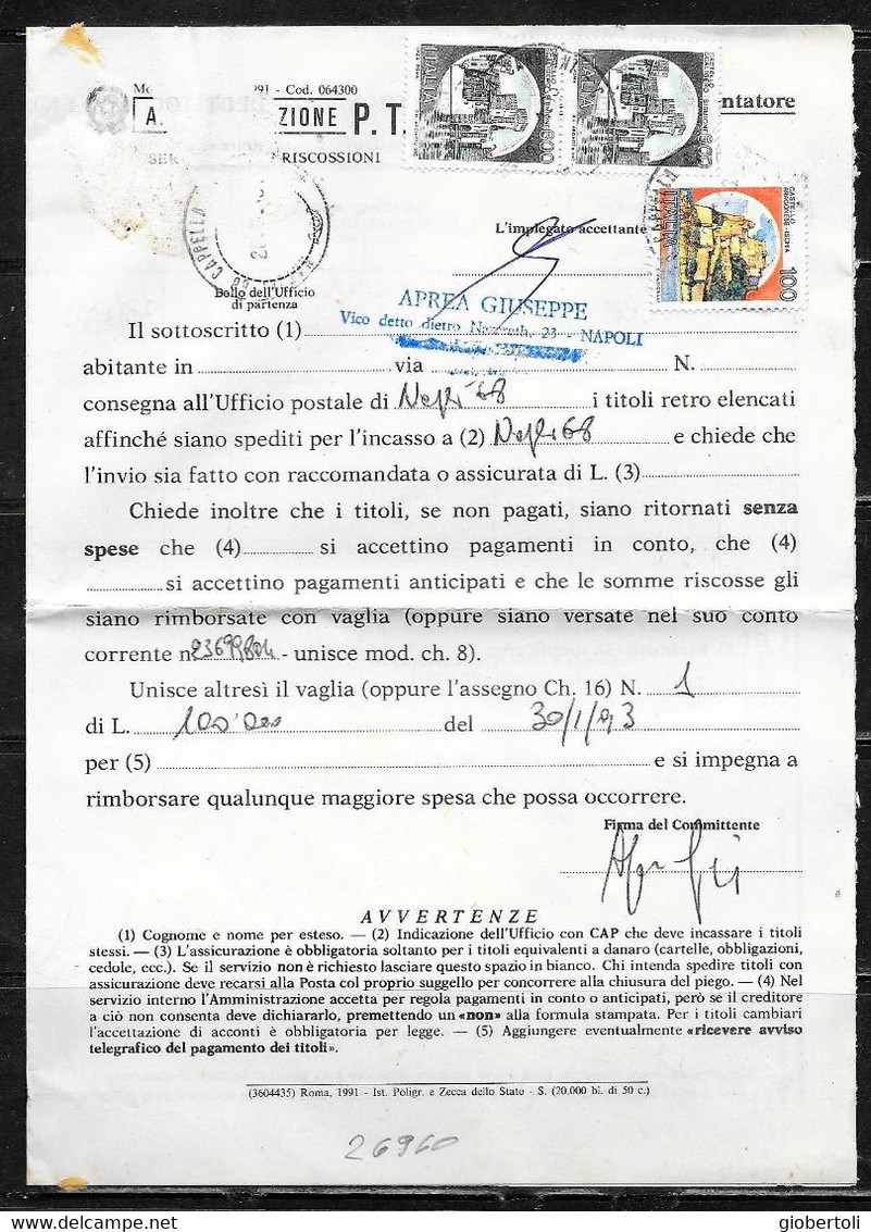 Italia/Italy/Italie: Lotto Di 6 Documenti Postali, Lot Of 6 Postal Documents. Loto Di 6 Documents Postaux - Lotti E Collezioni