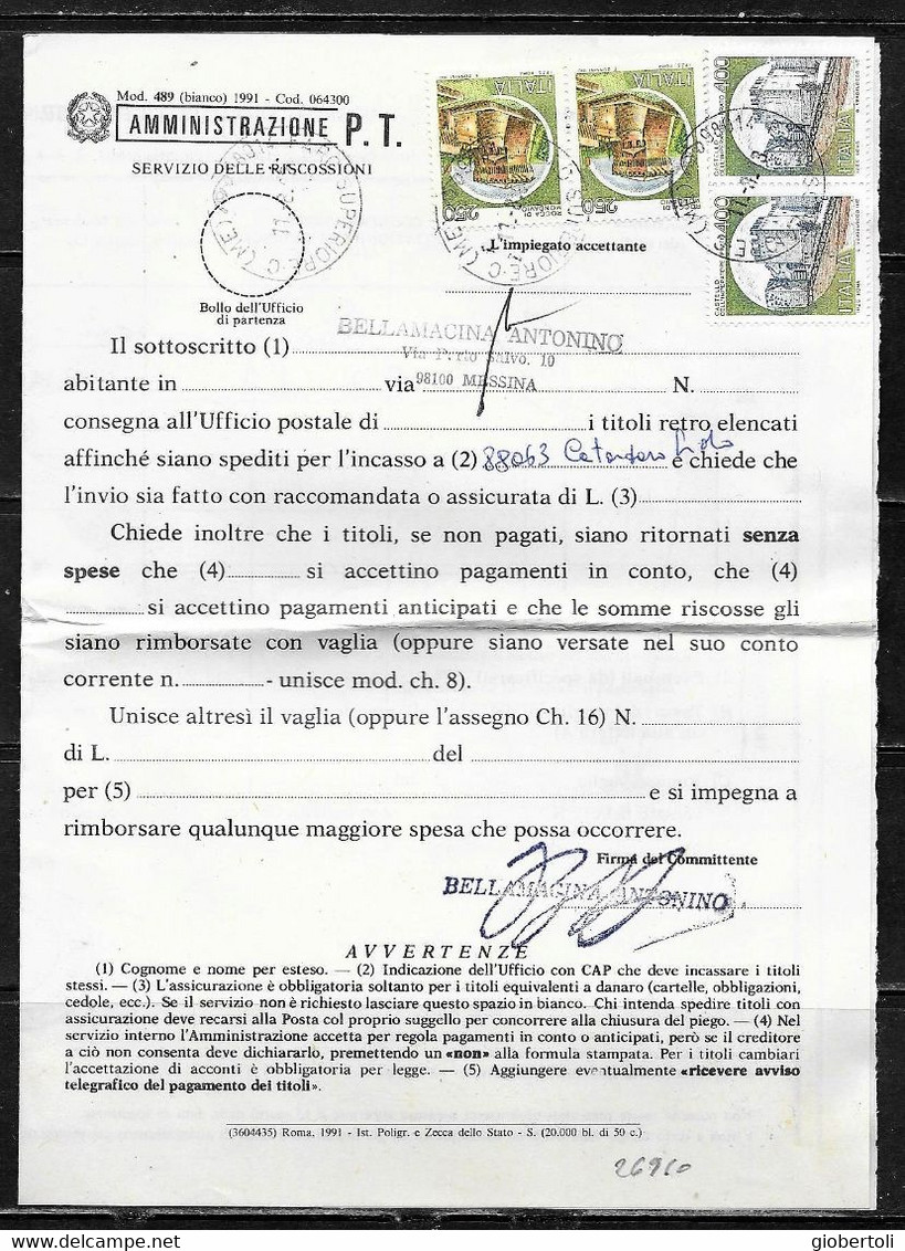 Italia/Italy/Italie: Lotto Di 6 Documenti Postali, Lot Of 6 Postal Documents. Loto Di 6 Documents Postaux - Lotti E Collezioni