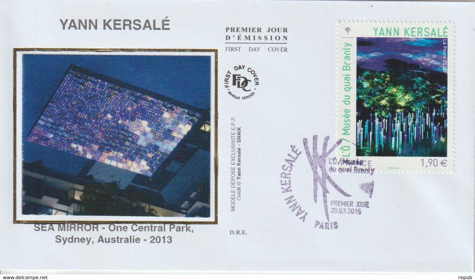 France FDC 2015 Y Kersalé 4935 - 2010-2019