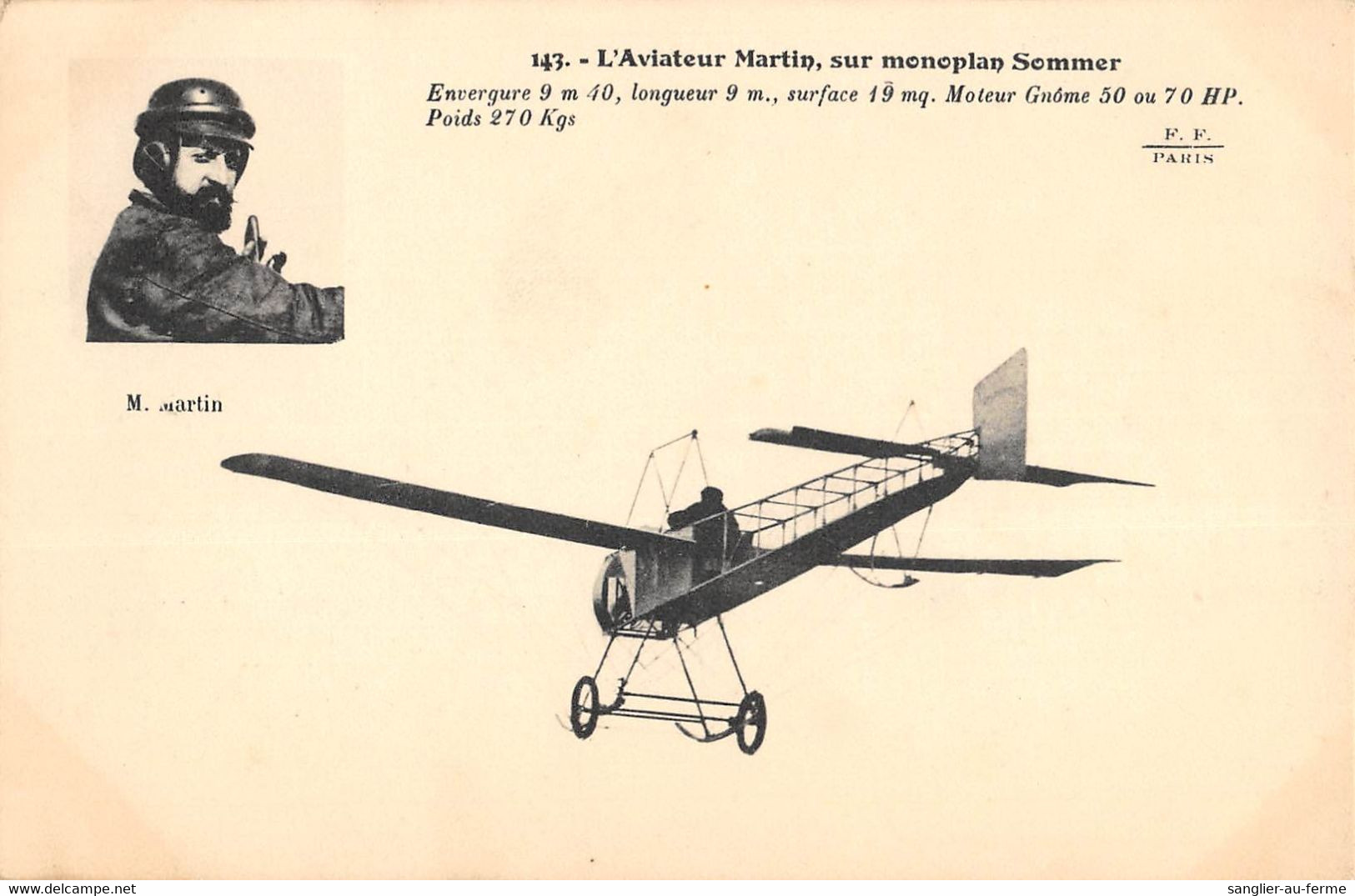 CPA AVIATION L'AVIATEUR MARTIN SUR MONOPLAN SOMMER - ....-1914: Precursori