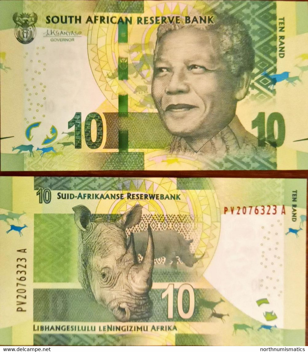 South Africa 10 Rand Unc - Afrique Du Sud