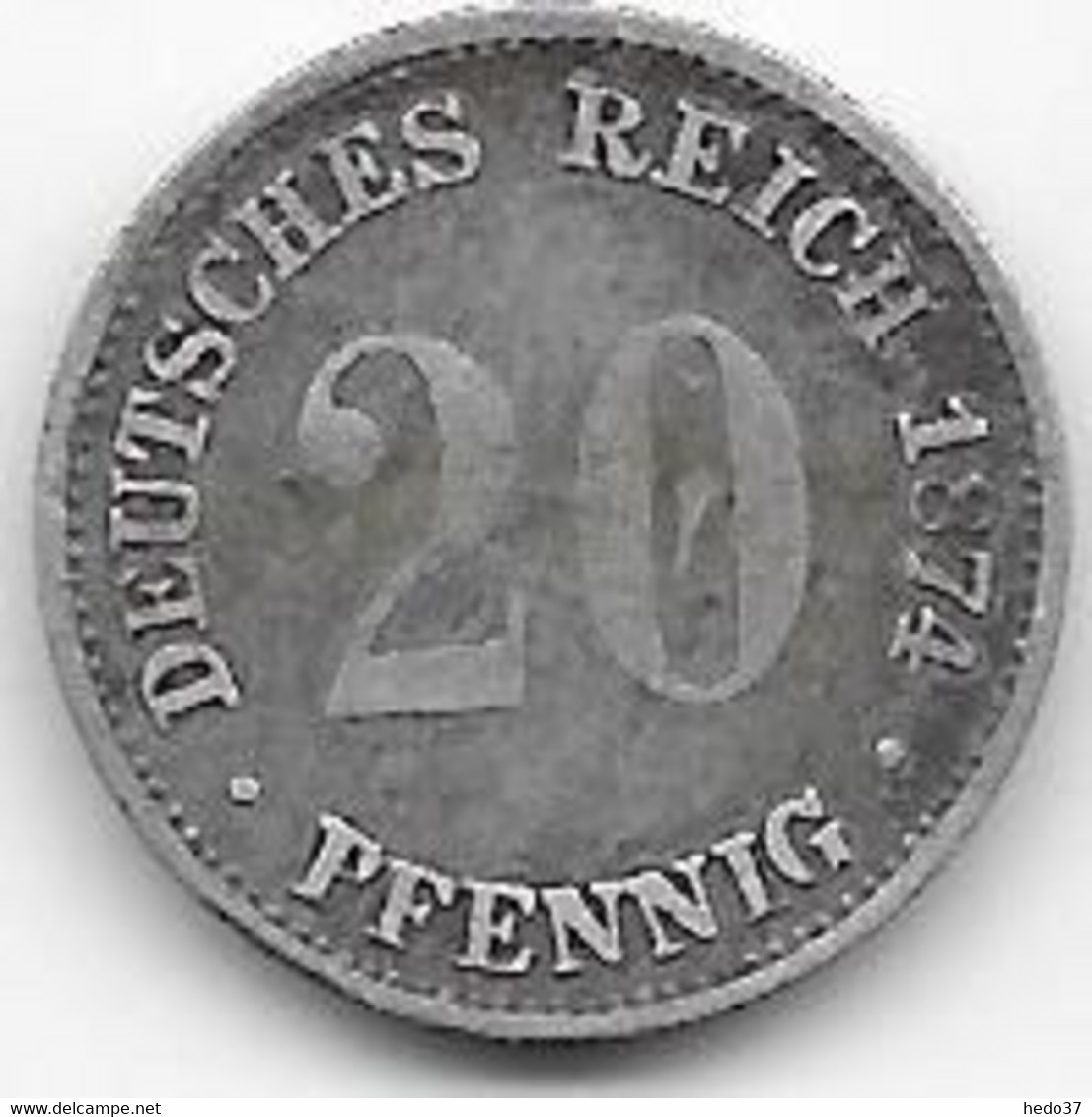Allemagne - 20 Pfennig 1874 B - Argent - 20 Pfennig
