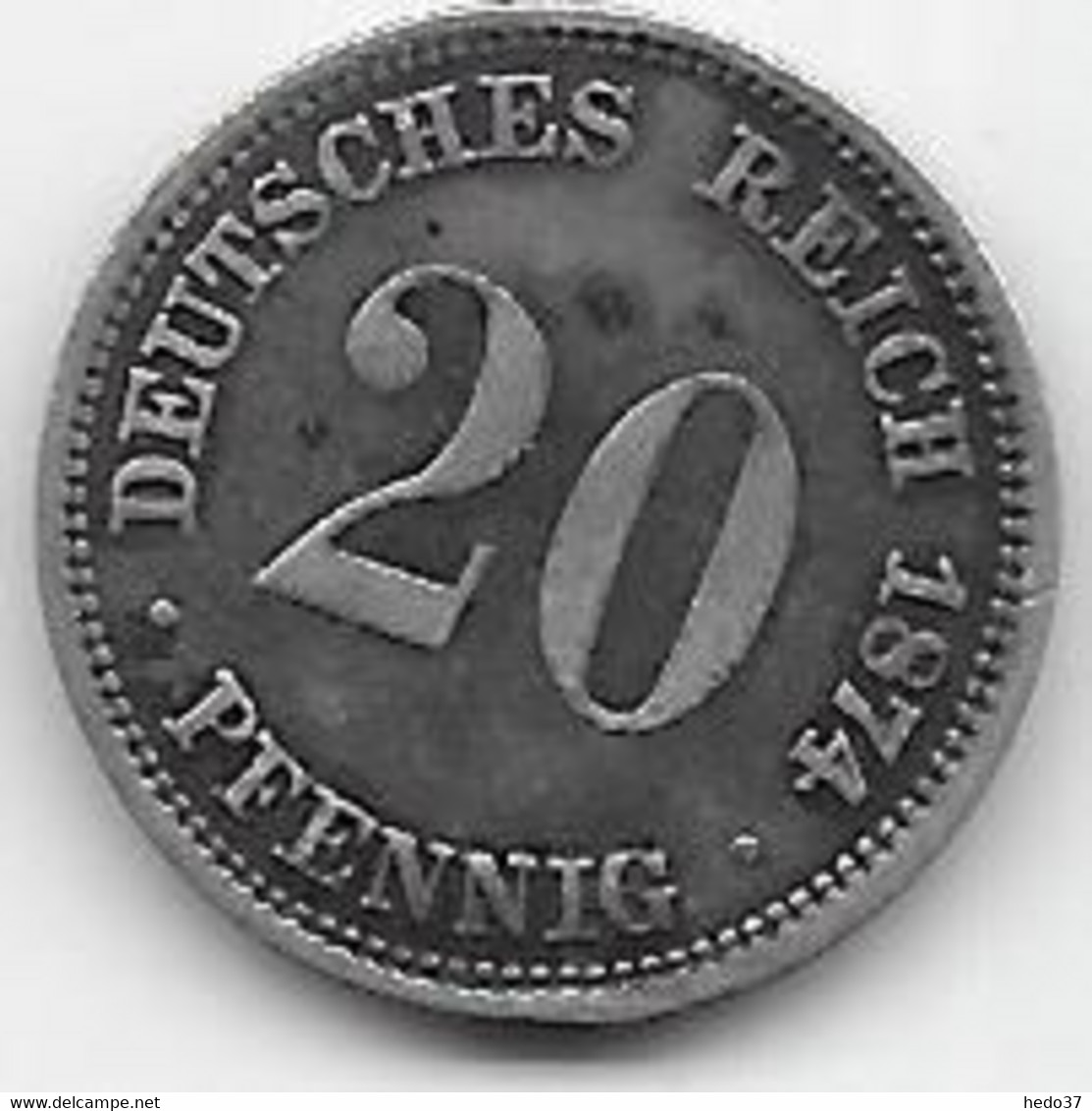 Allemagne - 20 Pfennig 1874 A - Argent - 20 Pfennig