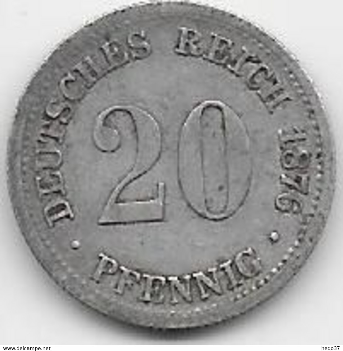 Allemagne - 20 Pfennig 1876 F - Argent - 20 Pfennig