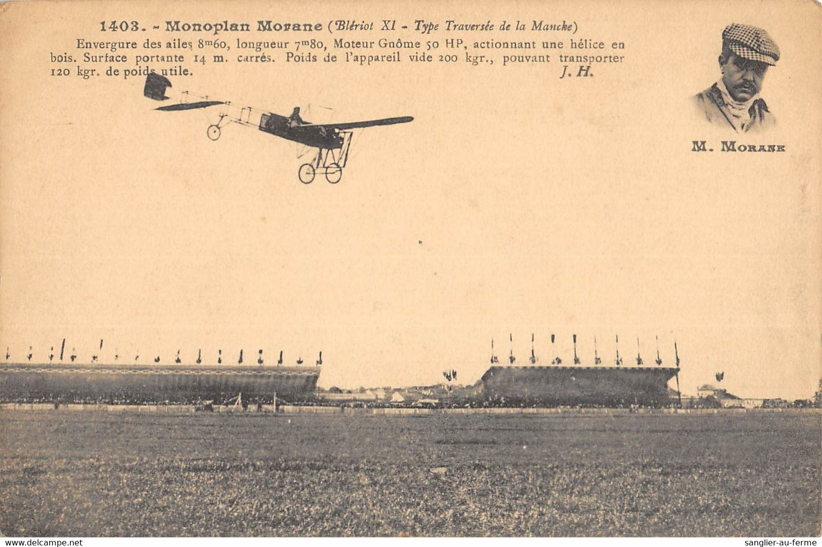 CPA AVIATION MONOPLAN MORANE BLERIOT XI TYPE TRAVERSEE DE LA MANCHE - ....-1914: Précurseurs