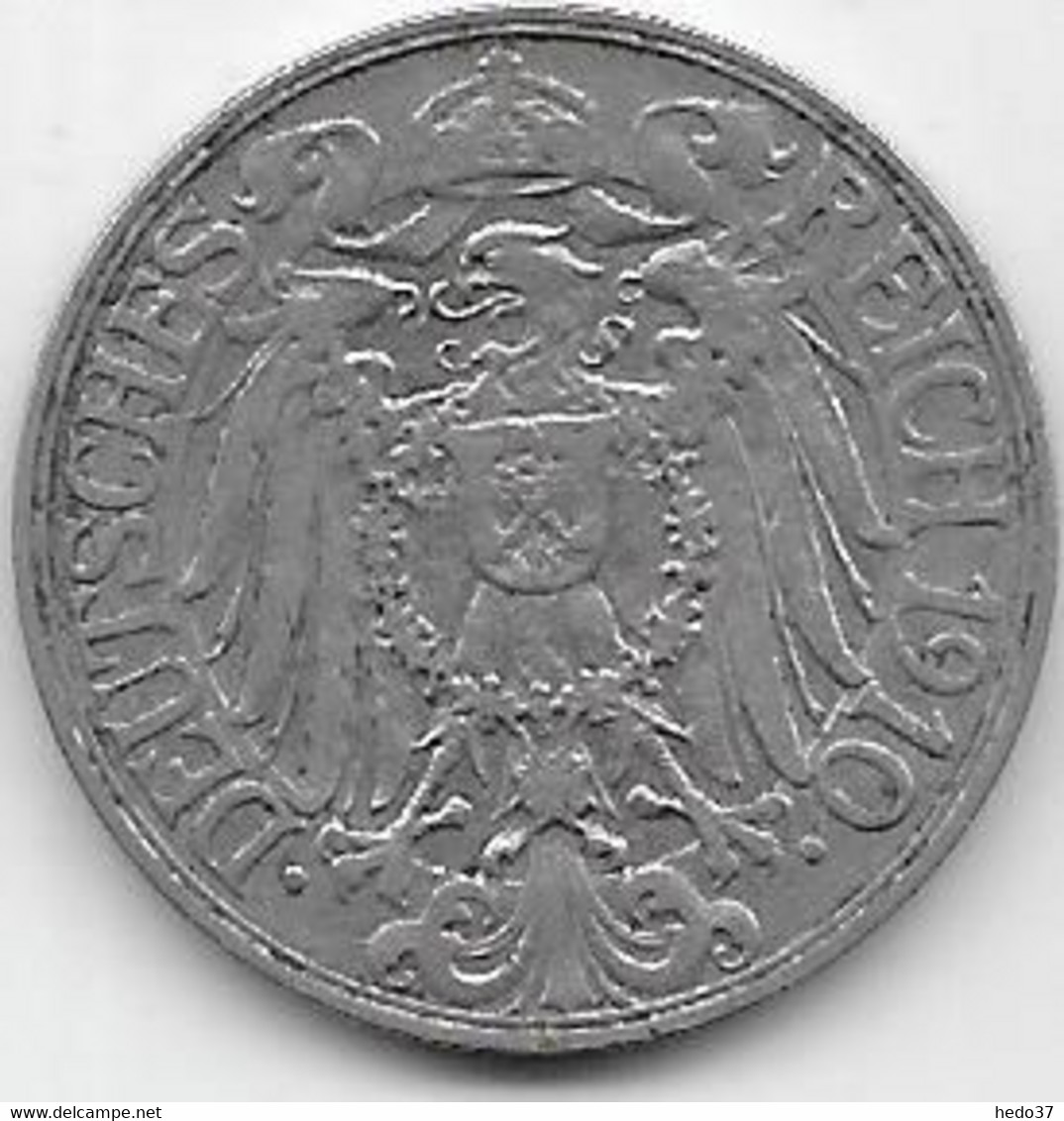 Allemagne - 25 Pfennig 1910 F - 25 Pfennig