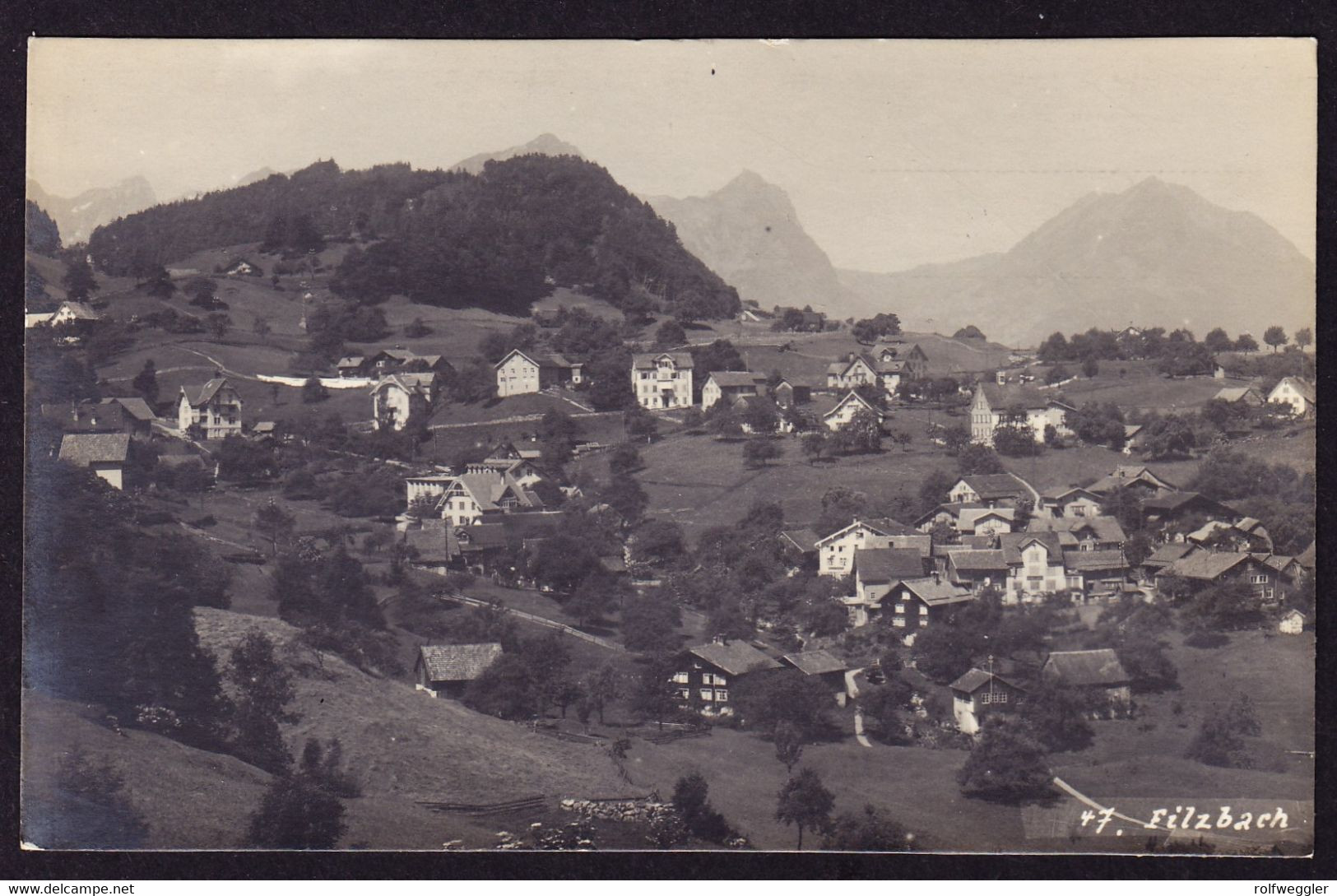 1918 Gelaufene Foto AK Aus Filzbach Nach Basel. Roter Archiv-Stempel Lang-Werenfels - Filzbach