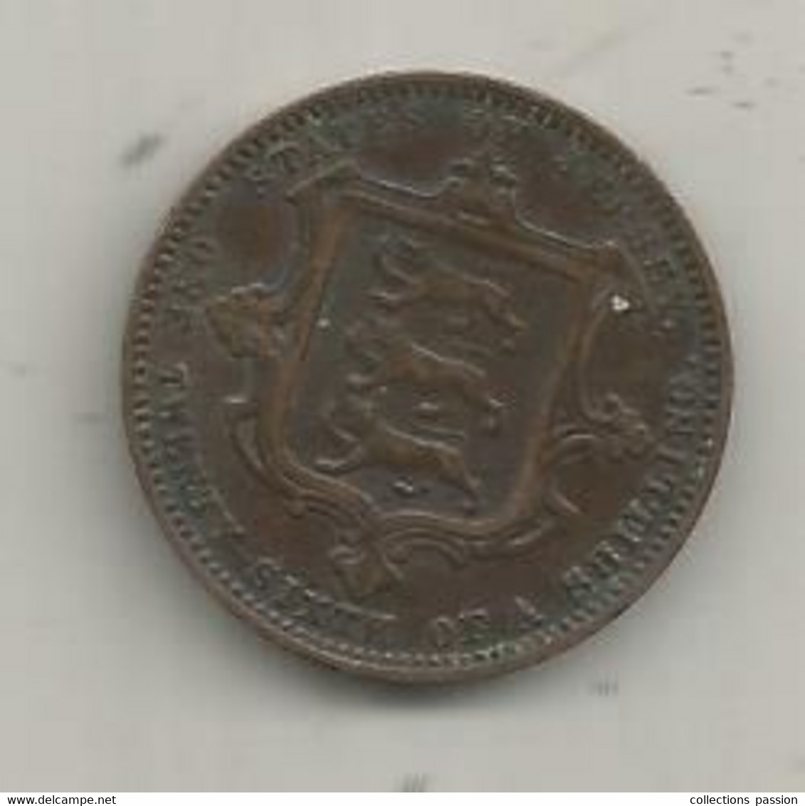 JC, Monnaie ,JERSEY, ONE TWENTY SIXTH OF A SHILLING ,1866 , 2 Scans - Jersey